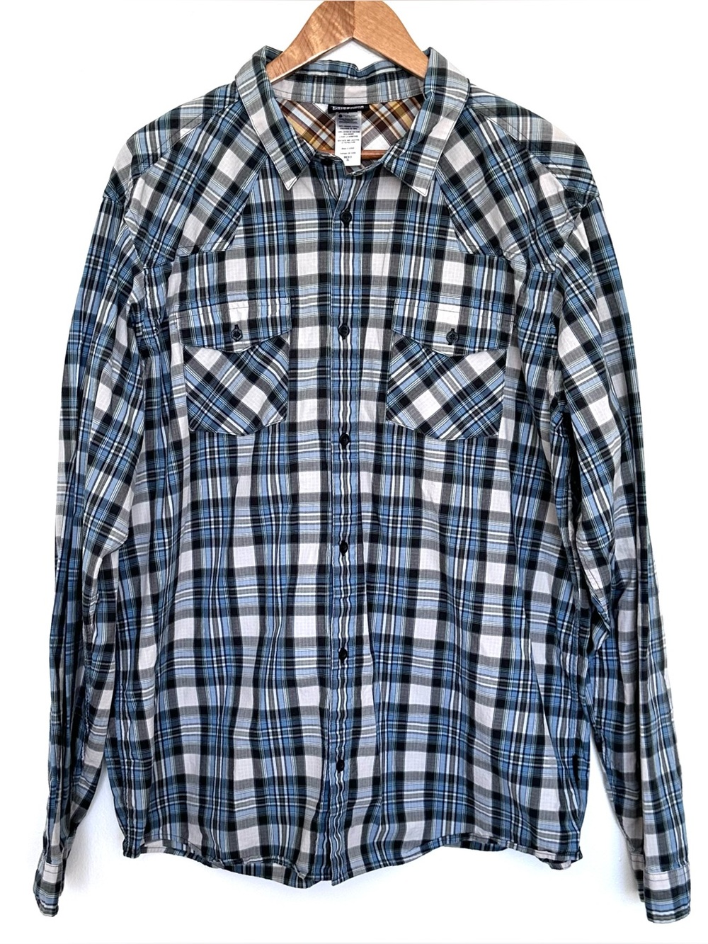 Patagonia Shirt Men’s XL Plaid Organic Cotton Button Front Long Sleeve Pockets
